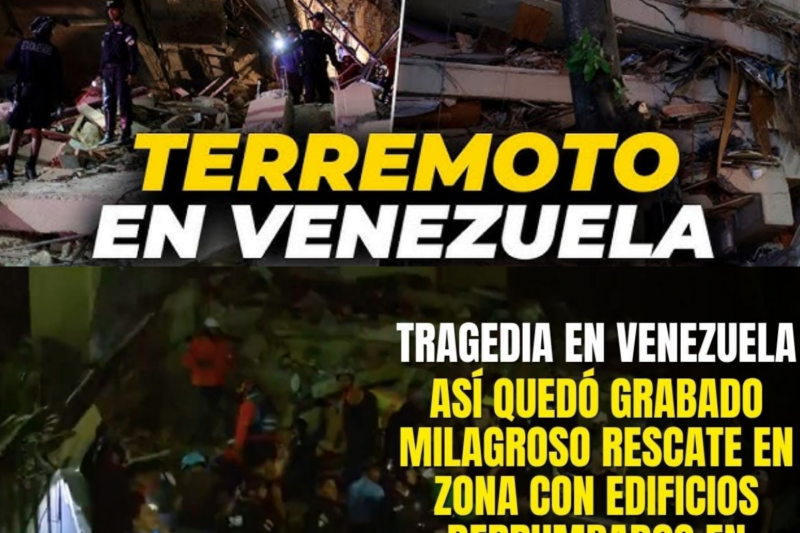 Así quedó grabado milagroso rescate en zona con edificios derrumbados en Caracas tras terremoto
