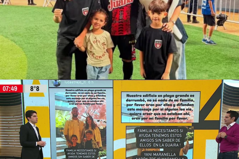 TERREMOTO EN VENEZUELA: LA FAMILIA DEL FUTBOLISTA LUCAS TREJO, DESAPARECIDA