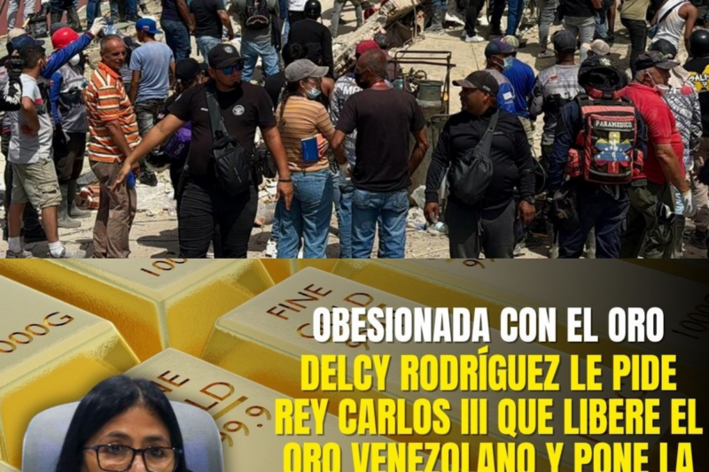 Delcy Rodríguez le pide rey Carlos III que libere el oro venezolano y pone la tragedia como excusa