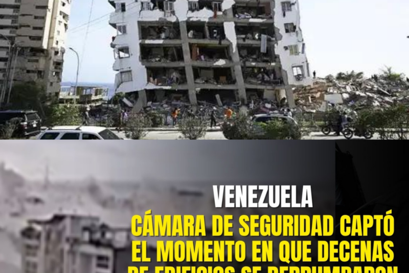 Cámara de seguridad captó el momento en que decenas de edificios se derrumbaron en Venezuela