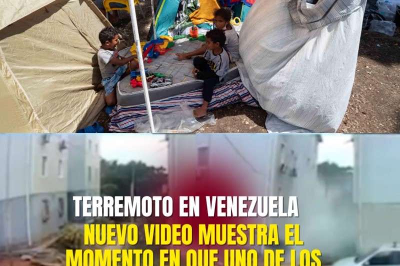 Nuevo video muestra cómo un edificio colapsa parcialmente tras los sismos en Venezuela