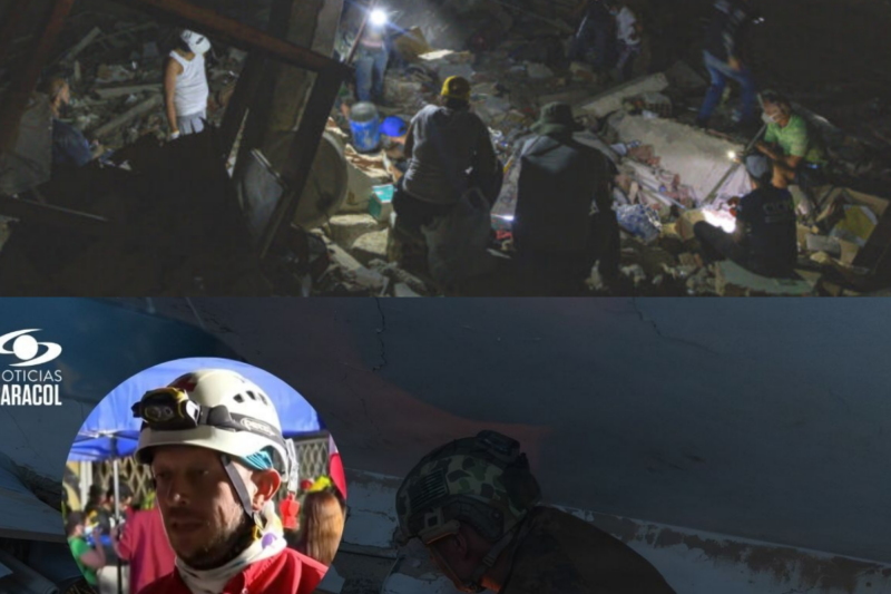 Así descubrieron que vigilante seguía luchando abajo de los escombros en Venezuela