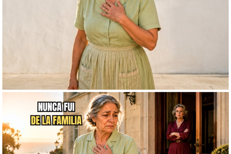 A los 58 años la echaron de la casa donde había entregado toda su vida.  No por un error, no por un problema, sino porque para ellos nunca fue más que una empleada.  40 años cuidando a esa familia, renunciando a su propia vida.  Y todo terminó con una sola frase que la destruyó por dentro.  Una empleada nunca será de la familia.  Ese día algo dentro de ella se rompió.  Pero también fue el día en que dejó de callar.  Y antes de seguir, permíteme desearte salud y paz.  Dime, ¿desde qué país y a qué hora estás viendo esta historia? Durante casi 40 años.  Doña Milagros Alcázar había vivido convencida de que aquella casa frente al mar no era solo su lugar de trabajo, sino también una parte discreta de su vida, algo parecido a un hogar que nunca se atrevió a nombrar del todo.  Su pequeña habitación en el ala de servicio había sido durante todo ese tiempo el único espacio verdaderamente suyo dentro de aquella casa.