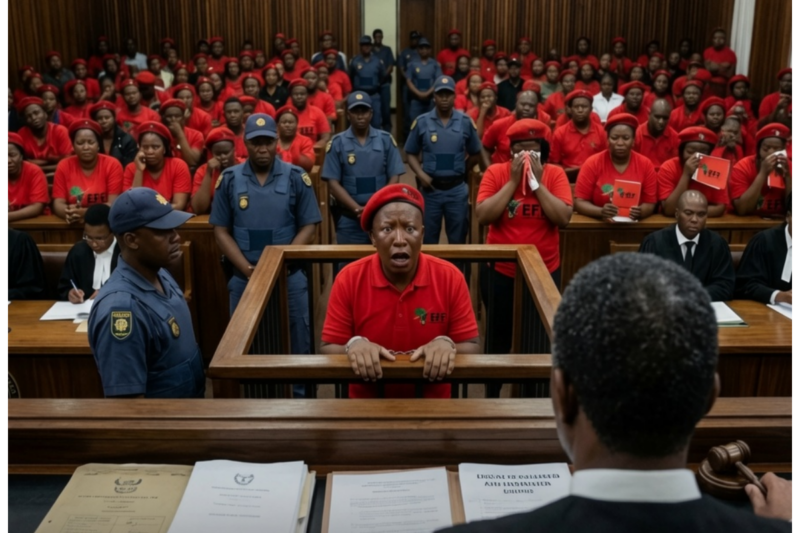 “High-Stakes Legal Battle: The Case That Could Land Julius Malema a Life Sentence”  Julius Malema finds himself at the center of a high-stakes legal battle that could potentially result in a life sentence. As the case unfolds, the public is captivated by the dramatic proceedings and the serious allegations against the prominent political figure. With each new development, the nation watches closely, wondering what the outcome will mean for Malema’s future and the broader political landscape. The full story is in the comments below.