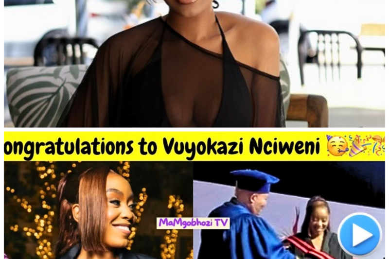 “Vuyokazi Nciweni’s Live Graduation from UNISA   | Celebrate with Mamgobhozitv”  Catch the live broadcast of Vuyokazi Nciweni’s graduation from UNISA on Mamgobhozitv!  This memorable event marks a significant milestone in her academic journey, and you can join in the celebration by watching live. Let’s congratulate Vuyokazi on her outstanding achievement. The full story is in the comments below.