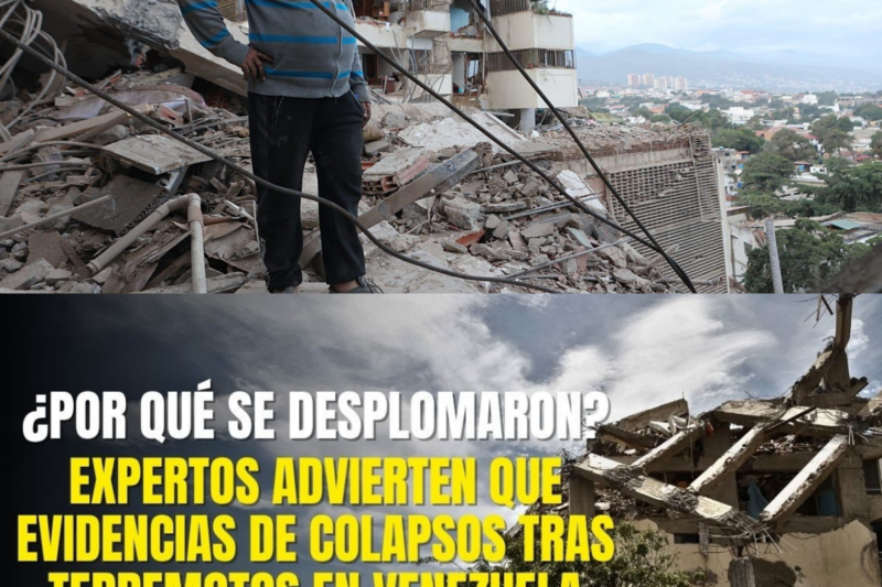 Expertos advierten que evidencias de colapsos tras terremotos en Venezuela “deben ser estudiadas”