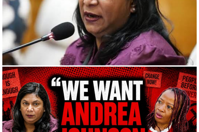 “‘GET HER OUT’ GROWS INTO A POLITICAL MANHUNT: ANDREA JOHNSON FACES A BARRAGE FROM THE JUSTICE MINISTER, MKP, AND OTHER HEAVY HITTERS—BUT THE SHOCKING TWIST IS THAT THE LOUDER THEY SHOUT, THE MORE PEOPLE START WONDERING WHAT THEY ARE TRYING TO BURY -ZZ”  What started as a demand is turning into a spectacle, and the louder the calls for Andrea Johnson’s exit become, the more the whole thing feels like a high-stakes diversion with a darker agenda hiding underneath. The accusations, the alliances, the sudden unity—it all has the sharp edge of a move designed to dominate the narrative before the narrative starts asking questions back. The full story is in the comments below.