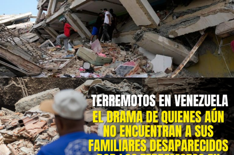 El drama de quienes aún no encuentran a sus familiares desaparecidos por los terremotos en Venezuela